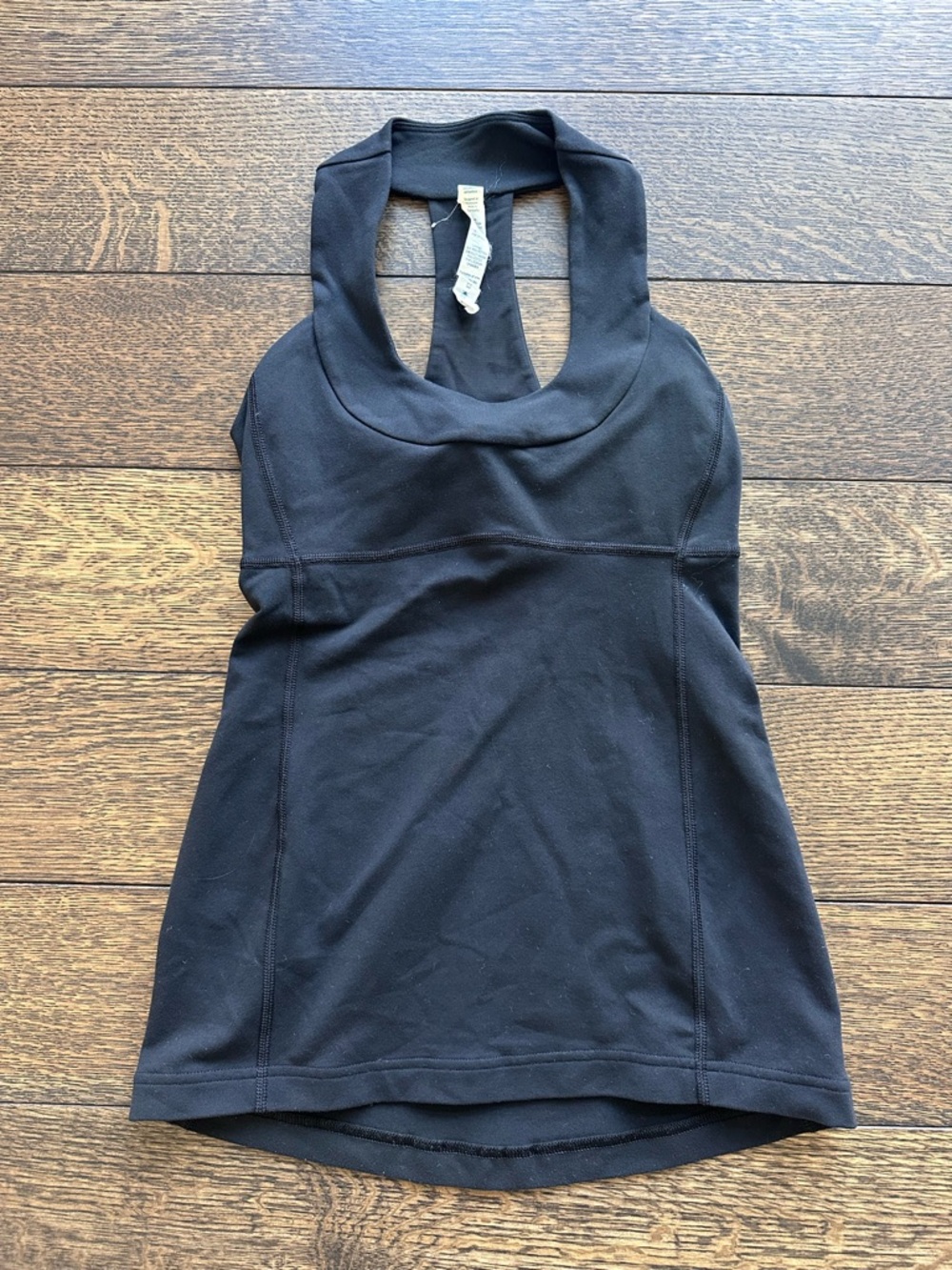 lululemon athletica Black Round Neck Racerback Tank